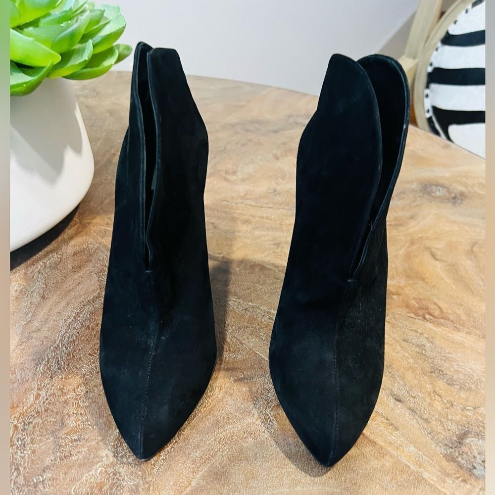 Miu Miu Black Suede Heeled Boots size 38